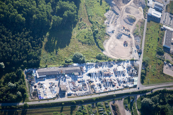 District Neudorf in Graben-Neudorf in the state Baden-Wuerttemberg, Germany from above