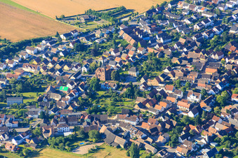 Church on Luther Street in the district Staffort in Stutensee in the state Baden-Wuerttemberg, Germany