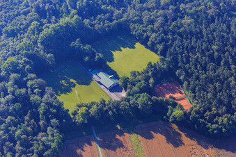 Sports field of SV Staffort and Tennis Club Staffort in the district Staffort in Stutensee in the state Baden-Wuerttemberg, Germany