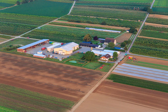 Aerial photograpy of Farmer's Garden in Winden in the state Rhineland-Palatinate, Germany