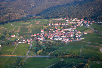 District Gleiszellen in Gleiszellen-Gleishorbach in the state Rhineland-Palatinate, Germany out of the air