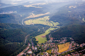 Grounds of the Golf course at Golf-Club Pfaelzerwald e.V. in Waldfischbach-Burgalben in the state Rhineland-Palatinate, Germany
