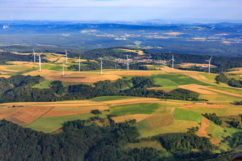 Wind farm on the Krähenberg in the district Knopp in Knopp-Labach in the state Rhineland-Palatinate, Germany