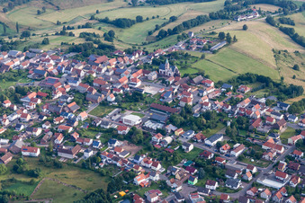 Village view in Martinshöhe in the state Rhineland-Palatinate, Germany