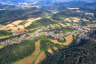 Agricultural fields and farmland in Nohfelden in the state Saarland, Germany