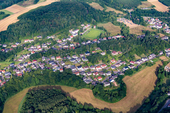 Aerial view of Nohfelden in the state Saarland, Germany