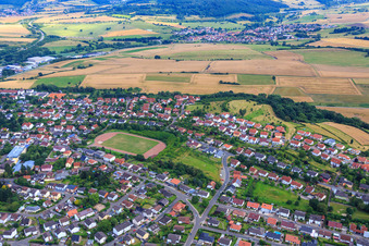 View of the town from the north in Winnweiler in the state Rhineland-Palatinate, Germany