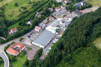 Building and production halls on the premises of the brewery Privatbrauerei Bischoff GmbH & Co. KG in Winnweiler in the state Rhineland-Palatinate, Germany