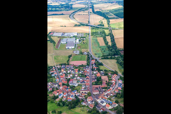 Aerial view of District Alsenbrück-Langmeil in Winnweiler in the state Rhineland-Palatinate, Germany