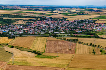 Aerial photograpy of Göllheim in the state Rhineland-Palatinate, Germany