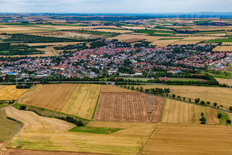 Oblique view of Göllheim in the state Rhineland-Palatinate, Germany