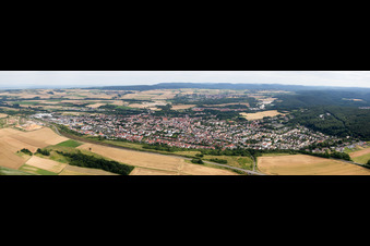 Panorami perspective of Eisenberg (Pfalz) in the state Rhineland-Palatinate