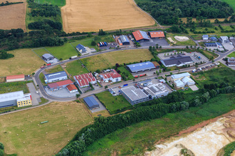 Am Gielbrunnen industrial estate with mentec GmbH, Mustafa Dogan Fenstereisbär and BAKO Systemintegration GmbH & Co KG in Eisenberg in the state Rhineland-Palatinate, Germany