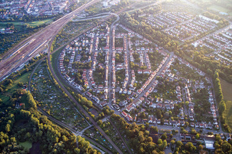 Weiherfeld in the district Weiherfeld-Dammerstock in Karlsruhe in the state Baden-Wuerttemberg, Germany