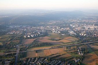 From the northwest in Ettlingen in the state Baden-Wuerttemberg, Germany