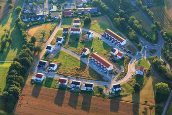New development area in the district of Gixel An d. Klam in the district Stupferich in Karlsruhe in the state Baden-Wuerttemberg, Germany