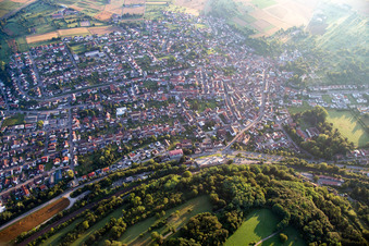 Aerial view of District Königsbach in Königsbach-Stein in the state Baden-Wuerttemberg, Germany