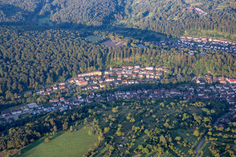 Aerial view of District Ersingen in Kämpfelbach in the state Baden-Wuerttemberg, Germany