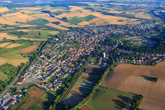 View of Saalbach from the southeast in Gondelsheim in the state Baden-Wuerttemberg, Germany