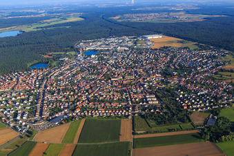 City view from the east in Forst in the state Baden-Wuerttemberg, Germany