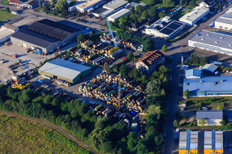 Aerial view of Tank and Apparatus Barth GmbH in Forst in the state Baden-Wuerttemberg, Germany