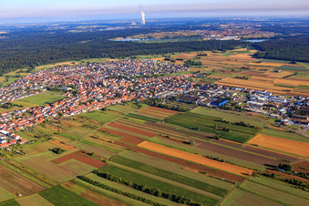 View from the southeast in Hambrücken in the state Baden-Wuerttemberg, Germany