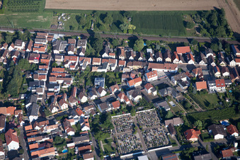 Cemetery in the district Berghausen in Römerberg in the state Rhineland-Palatinate, Germany