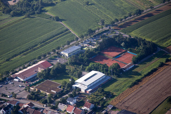 Aerial view of TC Römerberg in the district Heiligenstein in Römerberg in the state Rhineland-Palatinate, Germany