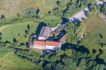 Complex of the hotel building Zeiskamer Muehle in Zeiskam in the state Rhineland-Palatinate, Germany