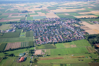 Ottersheim bei Landau in the state Rhineland-Palatinate, Germany seen from above