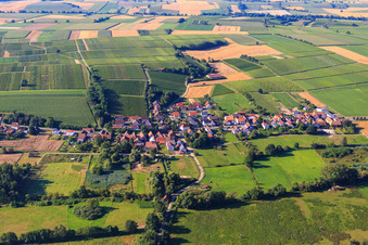 Village view from the north in Hergersweiler in the state Rhineland-Palatinate, Germany