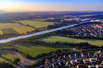 Main-Danube Canal in the district Frauenaurach in Erlangen in the state Bavaria, Germany