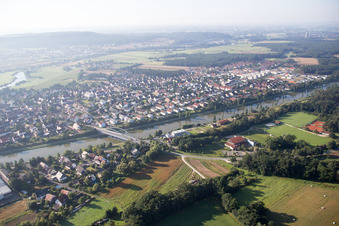 Oblique view of Möhrendorf in the state Bavaria, Germany