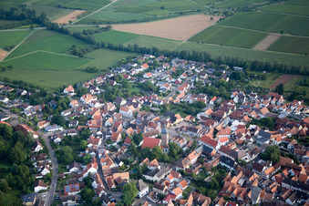 Church building in the village of in the district Muehlhofen in Billigheim-Ingenheim in the state Rhineland-Palatinate