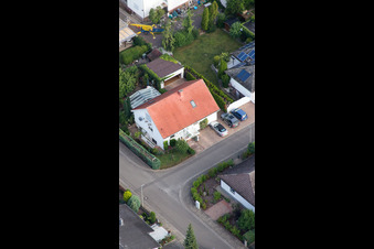 Aerial photograpy of Maxburgstr in the district Billigheim in Billigheim-Ingenheim in the state Rhineland-Palatinate, Germany