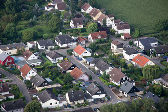 Maxburgstr in the district Billigheim in Billigheim-Ingenheim in the state Rhineland-Palatinate, Germany out of the air