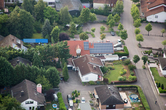 Aerial view of District Billigheim in Billigheim-Ingenheim in the state Rhineland-Palatinate, Germany