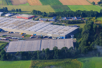 Aerial view of ZUFALL logistics group - Branch Kandel and STS Group in the district Minderslachen in Kandel in the state Rhineland-Palatinate, Germany
