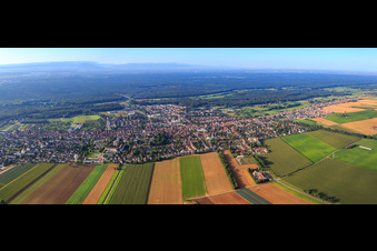 City panorama from the north in Kandel in the state Rhineland-Palatinate, Germany