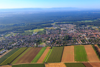 City view from the north at the water tower in Kandel in the state Rhineland-Palatinate, Germany