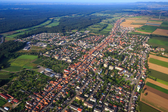 City overview from the northeast in Kandel in the state Rhineland-Palatinate, Germany
