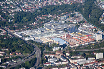 Aerial photograpy of District Grünwinkel in Karlsruhe in the state Baden-Wuerttemberg, Germany