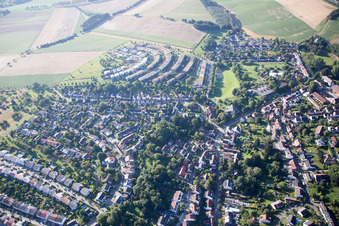 Aerial view of Village view in the district Hohenwettersbach in Karlsruhe in the state Baden-Wurttemberg