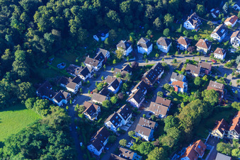 Max-von-Laue-Straße in the district Wolfartsweier in Karlsruhe in the state Baden-Wuerttemberg, Germany