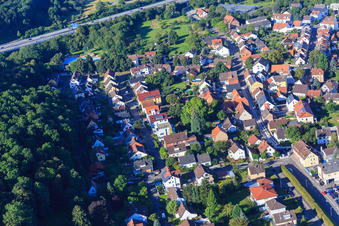Steinkreuzstraße in the district Wolfartsweier in Karlsruhe in the state Baden-Wuerttemberg, Germany