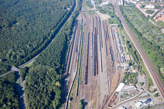 Freight station in the district Südstadt in Karlsruhe in the state Baden-Wuerttemberg, Germany