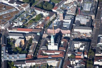 Town Hall on the Market Square in the district Innenstadt-West in Karlsruhe in the state Baden-Wuerttemberg, Germany