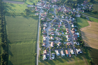 Aerial view of Neuhaeusel in the state Bas-Rhin, France
