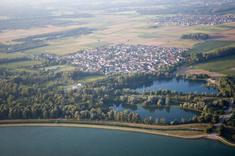 Fort-Louis in the state Bas-Rhin, France from above