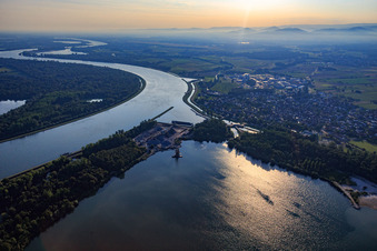 Gravel pit Rheinmünster-Greffern in the district Greffern in Rheinmünster in the state Baden-Wuerttemberg, Germany